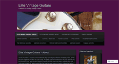 Desktop Screenshot of elitevintageguitars.com